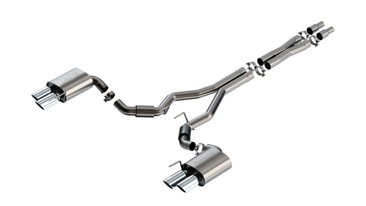 Borla 2024 Ford Mustang GT 5.0L V8 3 in S-Type Catback Non-Active Exhaust- Chrome Quad Tip - Premium Catback from Borla - Just 8026.20 SR! Shop now at Motors