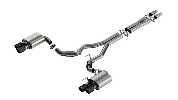 Borla 2024 Ford Mustang GT 5.0L V8 w/ Active Exhaust S-Type Cat-Back Exhaust System - Carbon Fiber - Premium Catback from Borla - Just 12500.83 SR! Shop now at Motors