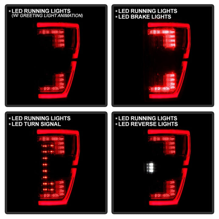 Spyder 21-23 Ford F150 (Halogen w/ Blind Spot) Full LED Tail Lights - Black (ALT-YD-FF15021HALBS-BK) - Premium Tail Lights from SPYDER - Just 2216.28 SR! Shop now at Motors