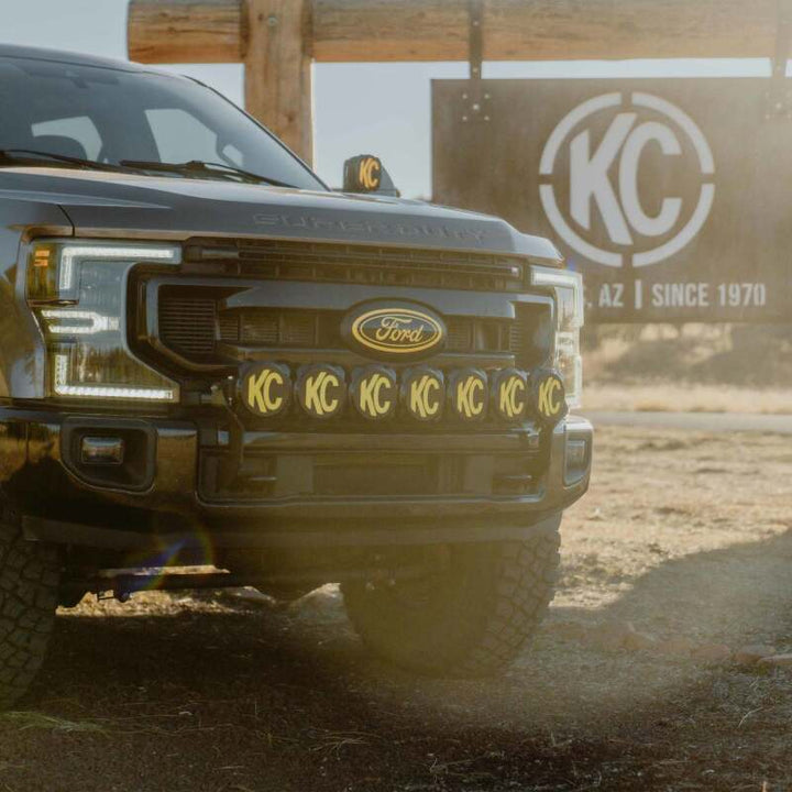 KC HiLiTES 2017+ Ford Super Duty Gravity LED Pro6 7-Light Bar Kit - Front Bumper - Premium Light Bars & Cubes from KC HiLiTES - Just 6910.71 SR! Shop now at Motors