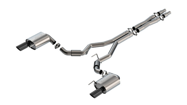 Borla 2024 Ford Mustang GT 5.0L V8 w/o Active Exhaust S-Type Cat-Back Exhaust System - Black Chrome - Premium Catback from Borla - Just 7304.84 SR! Shop now at Motors