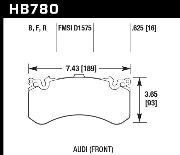 Hawk 2018 Audi S6 Premium Plus/Prestige 4.0L / Audi S6 Prestige 4.0L HP+ Front Brake Pads - Premium Brake Pads - Performance from Hawk Performance - Just 965.17 SR! Shop now at Motors