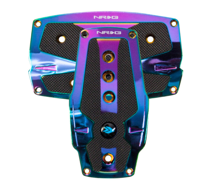 NRG Aluminum Sport Pedal A/T - Neochrome w/Black Rubber Inserts - Premium Pedal Covers from NRG - Just 131.45 SR! Shop now at Motors