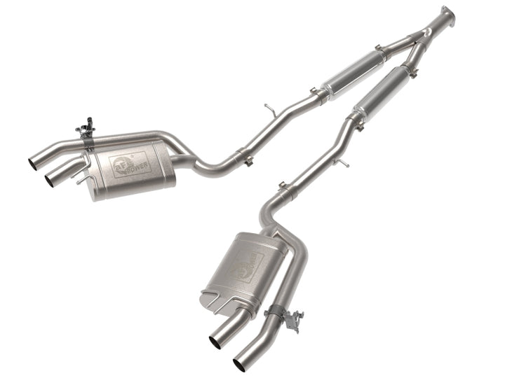 aFe Gemini XV 3in to Dual 2-1/2in 304 SS Cat-Back Exhaust w/ Cut-Out 18-21 Kia Stinger L4-2.0L (t) - Premium Catback from aFe - Just 7352.70 SR! Shop now at Motors