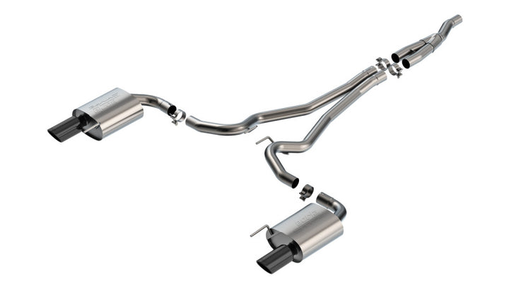 Borla 2024 Ford Mustang 2.3L Ecoboost 2.50 S-TYPE Black Chrome Catback Exhaust - Non-Active - Premium Catback from Borla - Just 5207.03 SR! Shop now at Motors