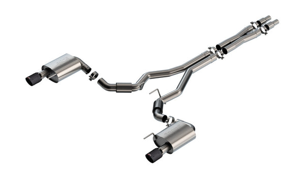 Borla 2024 Ford Mustang GT 5.0L V8 w/o Active Exhaust S-Type Cat-Back Exhaust System - Carbon Fiber - Premium Catback from Borla - Just 8054.06 SR! Shop now at Motors