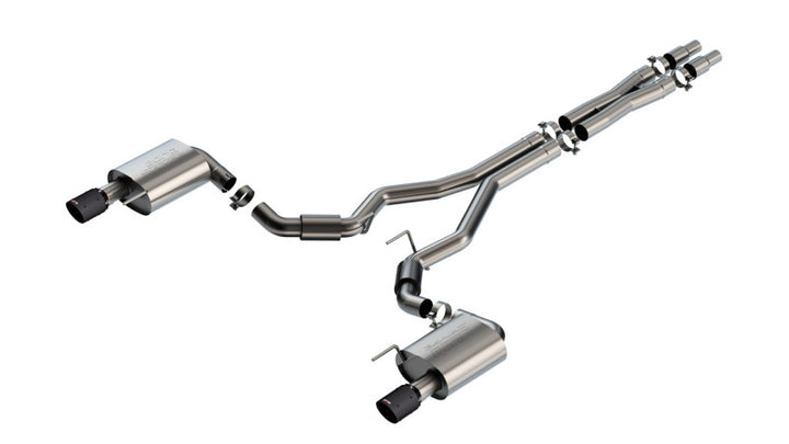 Borla 2024 Ford Mustang GT 5.0L V8 w/o Active Exhaust S-Type Cat-Back Exhaust System - Carbon Fiber - Premium Catback from Borla - Just 8628.17 SR! Shop now at Motors