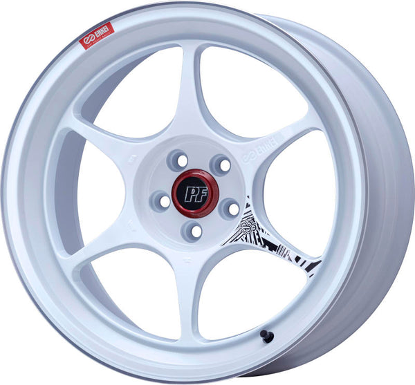 Enkei PF06 18x9in 5x114.3 BP 28mm Offset 75mm Bore White Machined Wheel - Premium Wheels - Cast from Enkei - Just 1449.17 SR! Shop now at Motors