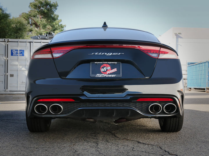 aFe Gemini XV 3in to Dual 2-1/2in 304 SS Cat-Back Exhaust w/ Cut-Out 18-21 Kia Stinger L4-2.0L (t) - Premium Catback from aFe - Just 7352.70 SR! Shop now at Motors