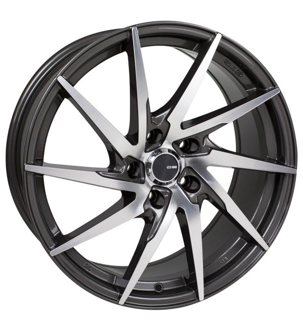 Enkei PW10 16x7 5x100 42mm Offset 72.6mm Bore Gunmetal Wheel w/ Machined Spokes Wheel - Premium Wheels - Cast from Enkei - Just 1039.40 SR! Shop now at Motors