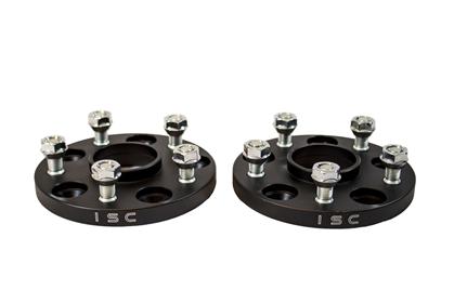 مسافات العجلات من ISC Suspension لنيسان بمقاس 5x114.3، مركزية المحور (فتحة مركزية 66)، 15مم باللون الأسود (زوج)