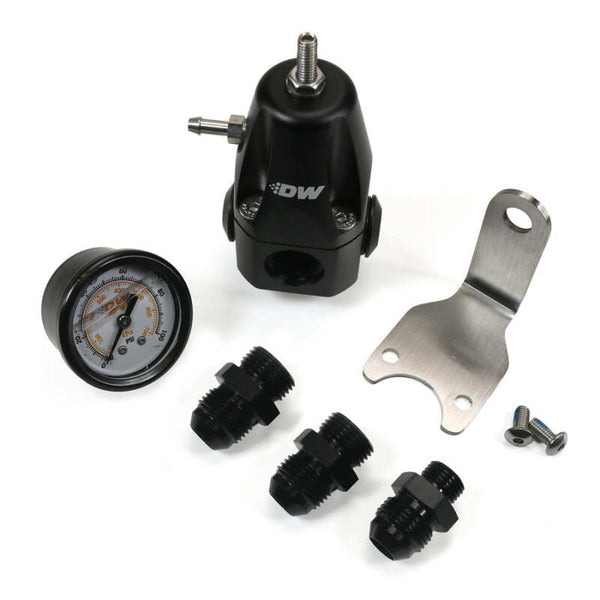 DeatschWerks DWR1000 AFPR + Pressure Gauge + 8AN Fittings - Anodized Black - Premium Fuel Pressure Regulators from DeatschWerks - Just 897.04 SR! Shop now at Motors