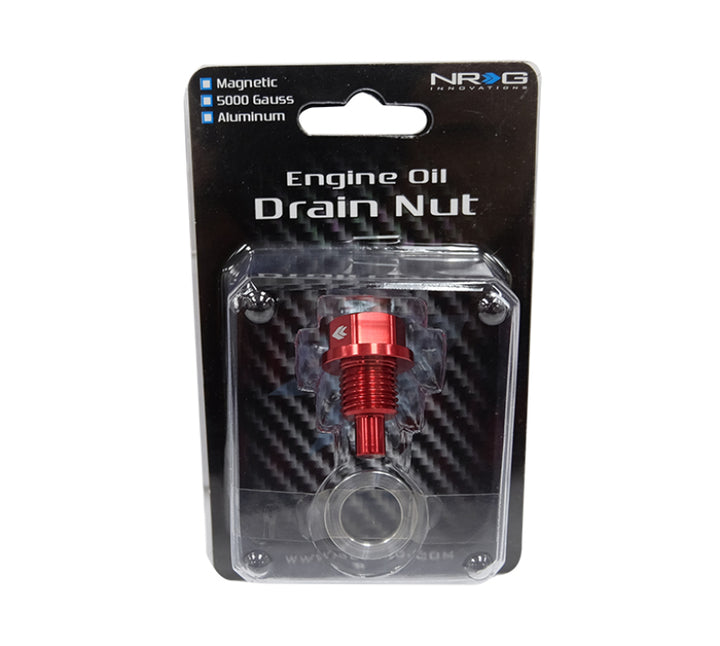 NRG Magnetic Oil Drain Plug M14X1.5 Acura/Honda/Mazda/Mitsubishi - Red - Premium Drain Plugs from NRG - Just 67.61 SR! Shop now at Motors