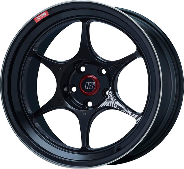 Enkei PF06 18x9in 5x100 BP 42mm Offset 75mm Bore Black Machined Wheel - Premium Wheels - Cast from Enkei - Just 1449.17 SR! Shop now at Motors