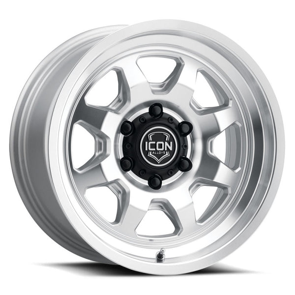 ICON Nuevo 17 X 8.5 5 X 4.5 0mm Offset 4.75in BS Silver Machined - Premium Wheels - Cast from ICON - Just 896.84 SR! Shop now at Motors