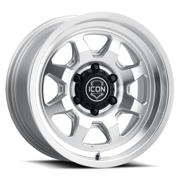 ICON Nuevo 17 X 8.5 5 X 5 6mm Offset 4.5in BS Silver Machined - Premium Wheels - Cast from ICON - Just 896.84 SR! Shop now at Motors