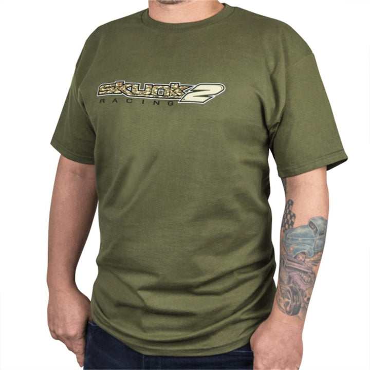 Skunk2 Camo Logo Mens T-Shirt Green - XXL - Premium Uncategorized from Skunk2 Racing - Just 78.85 SR! Shop now at Motors