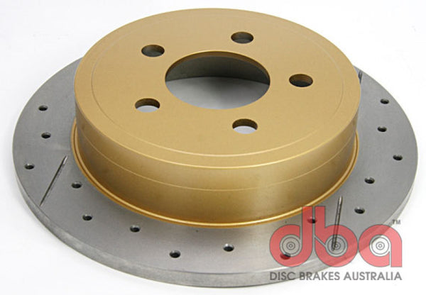 DBA 03-07 Jeep Liberty Rear Street Drilled & Slotted Rotor - Premium Brake Rotors - Slot & Drilled from DBA - Just 825.13 SR! Shop now at Motors