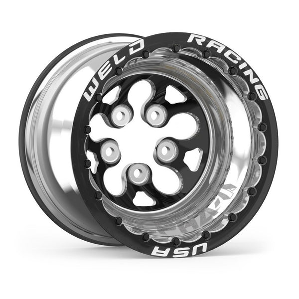 Weld Alpha-1 15x13 / 5x5 BP / 4in BS Black Wheel - Black Double Beadlock MT - Premium Wheels - Forged from Weld - Just 7060.82 SR! Shop now at Motors