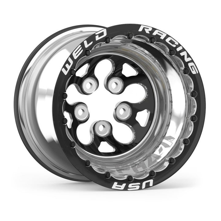 Weld Alpha-1 15x14 / 5x4.75 BP /5in. BS Black Wheel - Black Double Beadlock MT - Premium Wheels - Forged from Weld - Just 7203.40 SR! Shop now at Motors