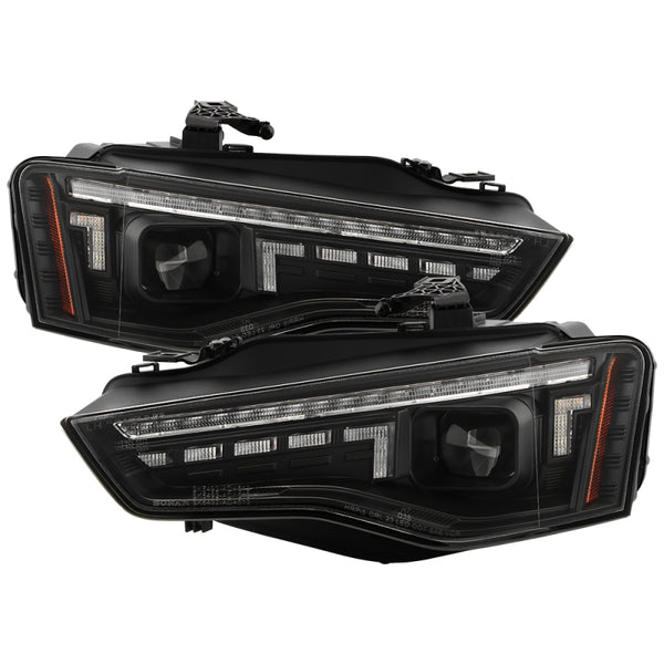 Spyder 13-17 Audi A5 HID Model Only Projector Headlights - Black (PRO-YD-AA513HIDSI-SEQGR-BK)