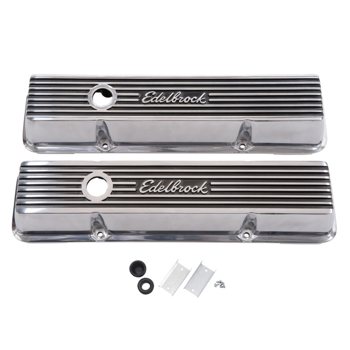 Edelbrock Valve Cover Elite II Series Chevrolet 1959-1986 262-400 CI V8 Low Polished - Premium Valve Covers from Edelbrock - Just 619.53 SR! Shop now at Motors