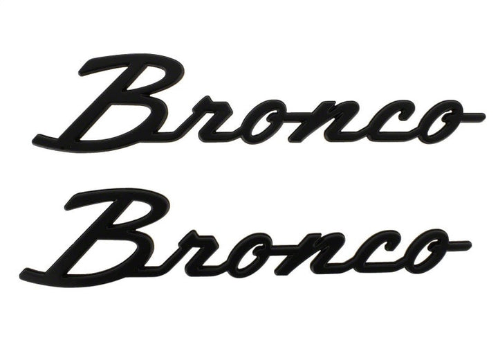 Ford Racing 2021+ Bronco Classic Script Fender Badges - Matte Black (Pair) - Premium Other Body Components from Ford Racing - Just 225.30 SR! Shop now at Motors