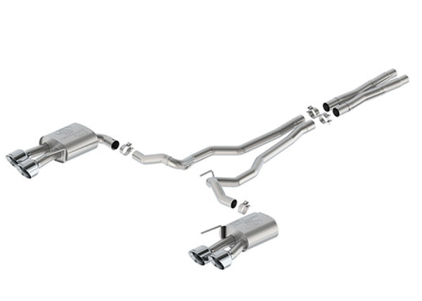 Ford Racing 2024 Mustang 5.0L Extreme Non-Active Cat-Back Exhaust w/Valance - Chrome Tip - Premium Catback from Ford Racing - Just 10232.51 SR! Shop now at Motors