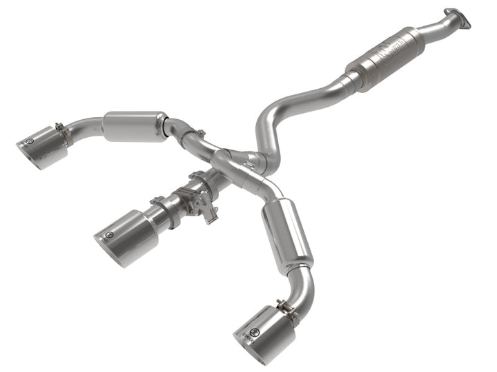 aFe 23-24 Toyota GR Corolla L3 1.6L (t) Gemini XV 3in to 2-1/2in Cat Back Exhaust w/ Polished Tips - Premium Catback from aFe - Just 7657.03 SR! Shop now at Motors