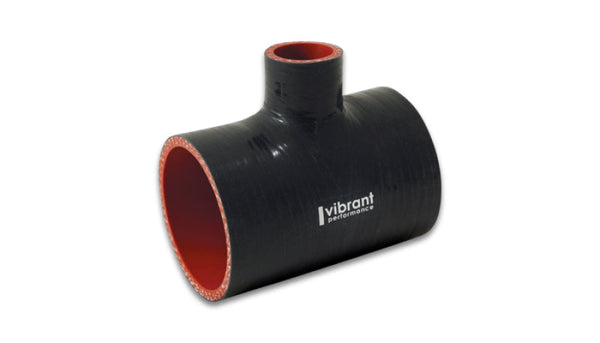 Vibrant 4 Ply Reinforced Silicone T Adapter - 3in Outlet ID x 4in OAL x 1in Branch ID (BLACK) - Premium Silicone Couplers & Hoses from Vibrant - Just 120 SR! Shop now at Motors