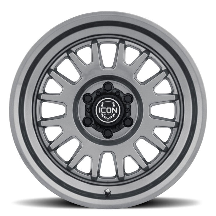 ICON Anza 17x8.5 5x5 -6mm Offset 4.5in BS 71.5mm Hub Bore Gun Metal Wheel - Premium Wheels - Cast from ICON - Just 896.84 SR! Shop now at Motors