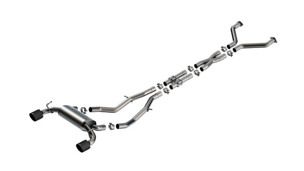 Borla 23-24 Nissan Z 2.5in S-Type Cat Back Exhaust 4.5in Tip - Carbon Fiber Black Anodized - Premium Catback from Borla - Just 8949.22 SR! Shop now at Motors