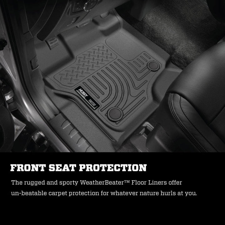 Husky Liners 21-24 Ford F-150 SuperCrew Weatherbeater Black Front & 2nd Seat Floor Liners - Premium Floor Mats - Rubber from Husky Liners - Just 525.20 SR! Shop now at Motors