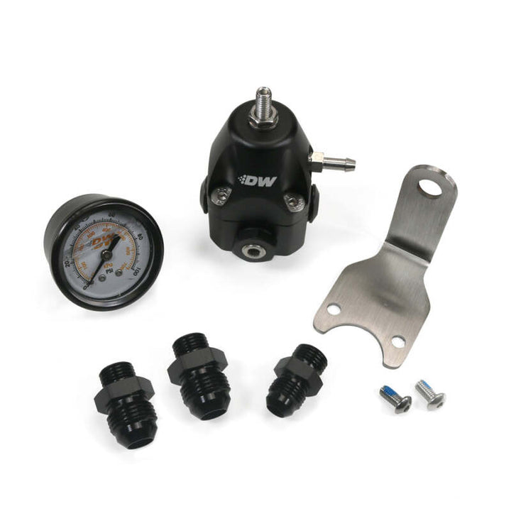 DeatschWerks DWR1000C AFPR + Pressure Gauge + 6AN & 8AN fittings - Anodized Black - Premium Fuel Pressure Regulators from DeatschWerks - Just 746.91 SR! Shop now at Motors