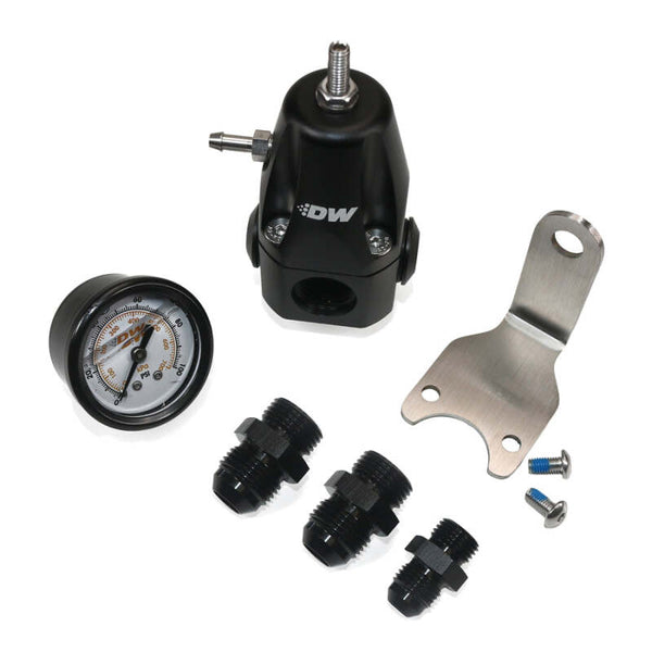 DeatschWerks DWR1000 AFPR + Pressure Gauge + 8AN & 6AN Fittings - Anodized Black - Premium Fuel Pressure Regulators from DeatschWerks - Just 897.04 SR! Shop now at Motors