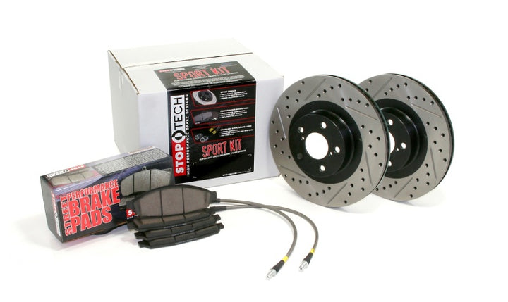 Sport Axle Pack, Drilled & Slotted, 4 Wheel - Premium Brake Rotors - Slot & Drilled from Stoptech - Just 3608.20 SR! Shop now at Motors