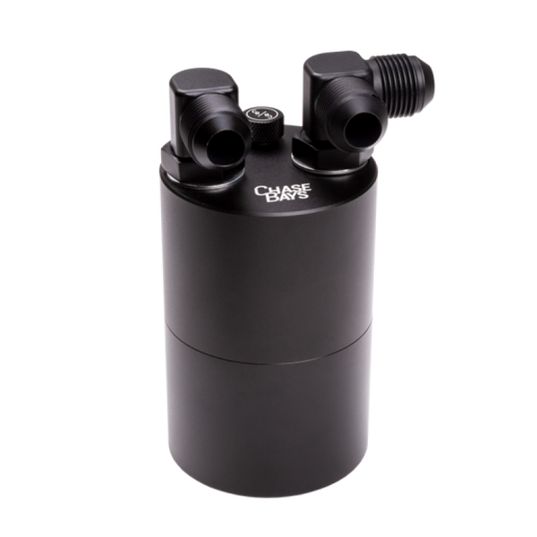 Chase Bays -10AN 90 Deg L-Fitting Inlet -10AN Straight Outlet Oil Catch Can w/Type 2 Bracket - Premium Oil Catch Cans from Chase Bays - Just 900.17 SR! Shop now at Motors