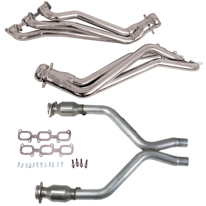 BBK 11-14 Ford Mustang V6 1-3/4 Long Tube Headers w/High Flow Catted X-Pipe (Silver Ceramic) - Premium Headers & Manifolds from BBK - Just 4691.59 SR! Shop now at Motors