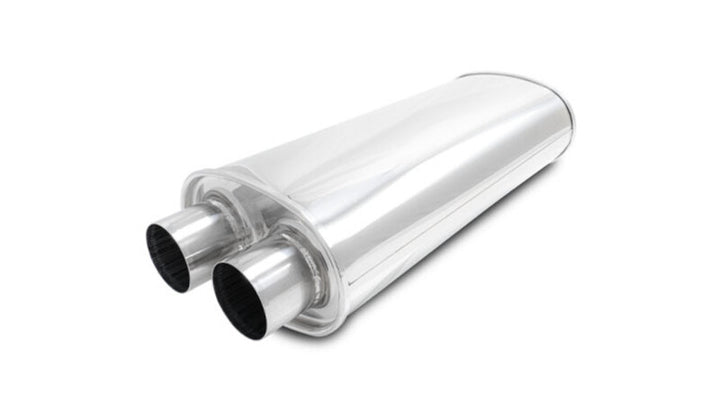 Vibrant Streetpower Oval Muffler 2.50in Dual Inlet/Outlet 18in Body Length - Premium Muffler from Vibrant - Just 781.30 SR! Shop now at Motors