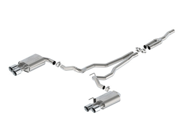 Ford Racing 2024 Mustang 2.3L Extreme Non-Active Cat-Back Exhaust w/GT Valance - Chrome Tip - Premium Catback from Ford Racing - Just 9519.05 SR! Shop now at Motors