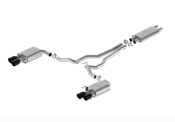 Ford Racing 2024 Mustang 5.0L Touring Non-Active Cat-Back Exhaust w/GT Valance - Black Tip - Premium Catback from Ford Racing - Just 9838.23 SR! Shop now at Motors