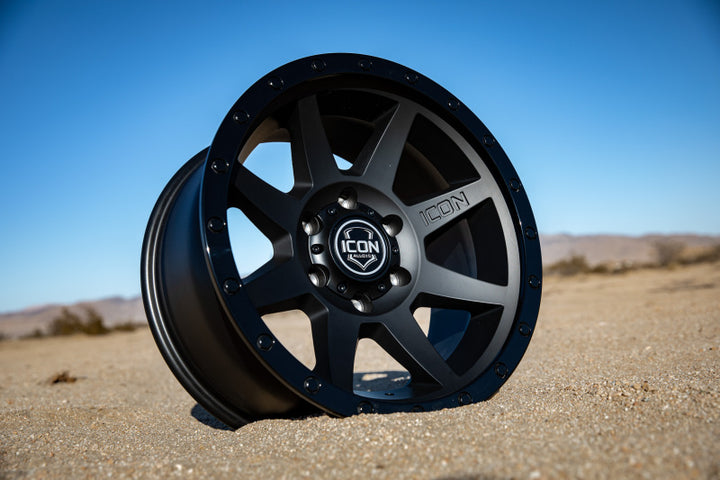 ICON Rebound 18x9 6x135 6mm Offset 5.25in BS 87.1mm Bore Double Black Wheel - Premium Wheels - Cast from ICON - Just 1227.97 SR! Shop now at Motors