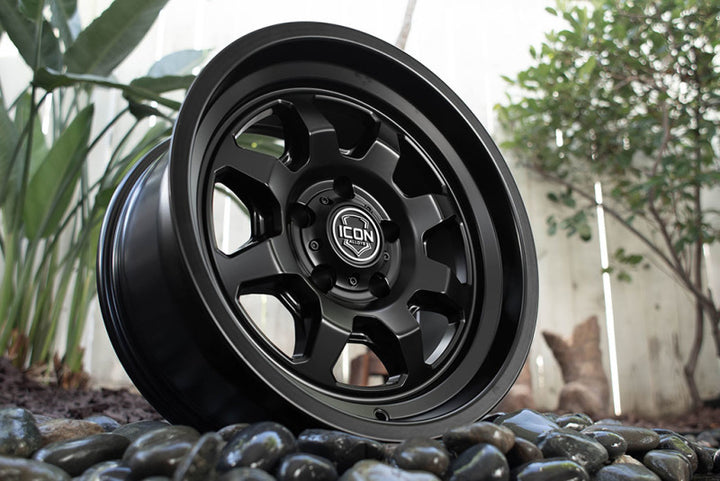 ICON Nuevo 17 X 8.5 6 X 135 6mm Offset 5in BS Satin Black - Premium Wheels - Cast from ICON - Just 896.84 SR! Shop now at Motors