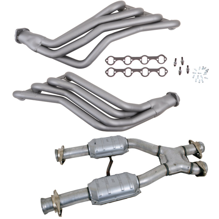 BBK 86-93 Ford Mustang 1-3/4 Long Tube 351 Swap Headers w/High Flow Catted X-Pipe (Ti Ceramic) - Premium Headers & Manifolds from BBK - Just 5141.98 SR! Shop now at Motors