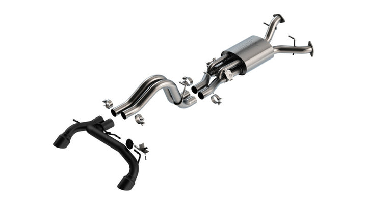 Borla 22-24 Ford Bronco Raptor V6 Turbo AT 2WD / 4WD ATAK Catback Exhaust w/ 4in Black Coated Tips - Premium Catback from Borla - Just 10720.63 SR! Shop now at Motors