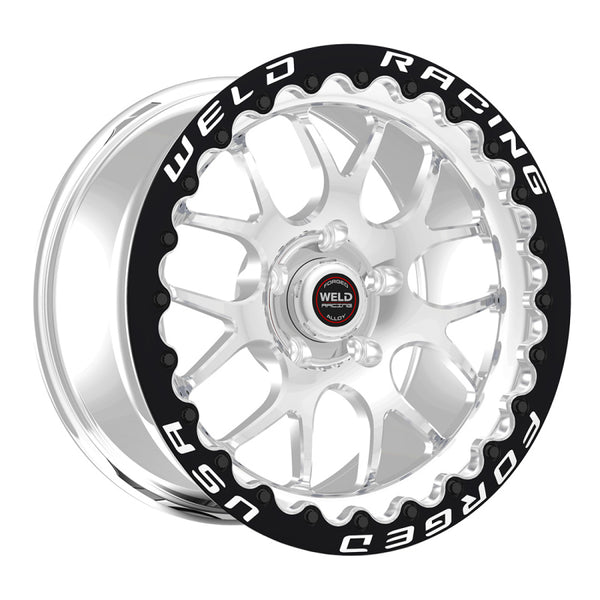 Weld S77 15x10.33 / 5x120mm BP / 7.5in. BS Polished Wheel (Medium Pad) - Black Single Beadlock MT - Premium Wheels - Forged from Weld - Just 5300.12 SR! Shop now at Motors