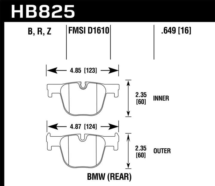 Hawk 13-15 BMW 335i/335i xDrive / 14-16 BMW 435i/435i xDrive HPS 5.0 Rear Brake Pads - Premium Brake Pads - Performance from Hawk Performance - Just 436.02 SR! Shop now at Motors