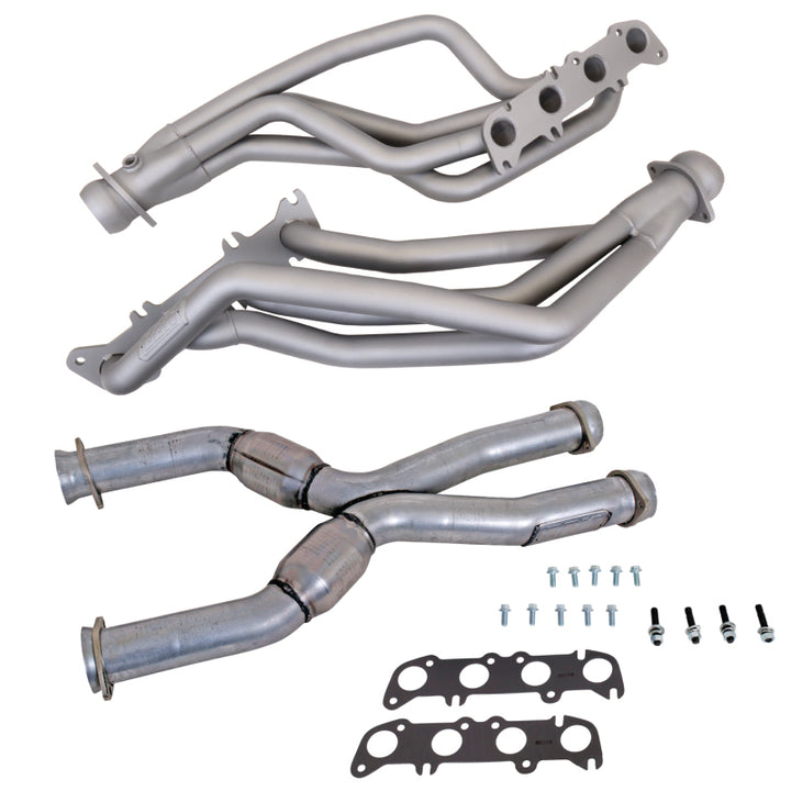 BBK 86-04 Ford Mustang Coyote Swap 1-3/4in Long Tube Headers w/High Flow Catted X-Pipe (Ti Ceramic) - Premium Headers & Manifolds from BBK - Just 5217.05 SR! Shop now at Motors