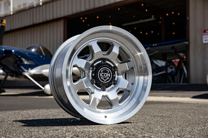 ICON Nuevo 17x8.5 / 6x135 / 6mm Offset 5in BS - Silver Machined - Premium Wheels - Cast from ICON - Just 896.53 SR! Shop now at Motors