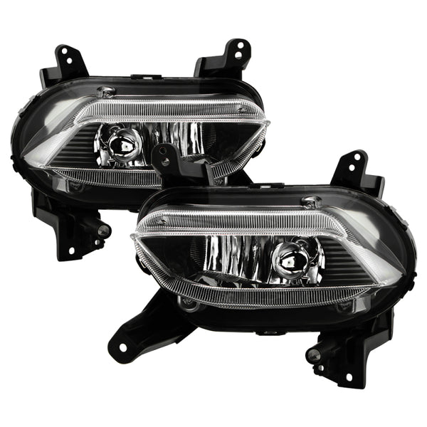 Spyder 19-20 Hyundai Santa Fe OEM Style Fog Lights w/Switch - Clear (FL-HYSF19-C)